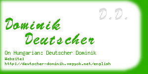 dominik deutscher business card